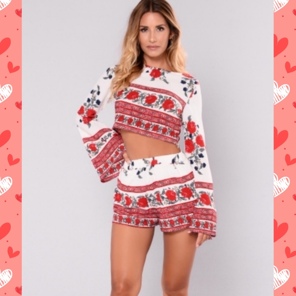 Fashion Nova Floral Short Set